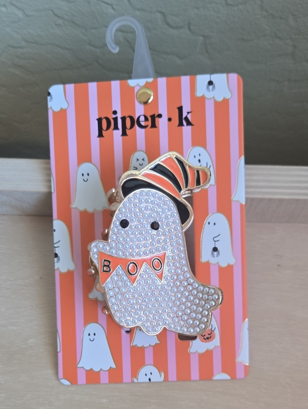 Piper K Halloween Ghost Hair Clip NEW